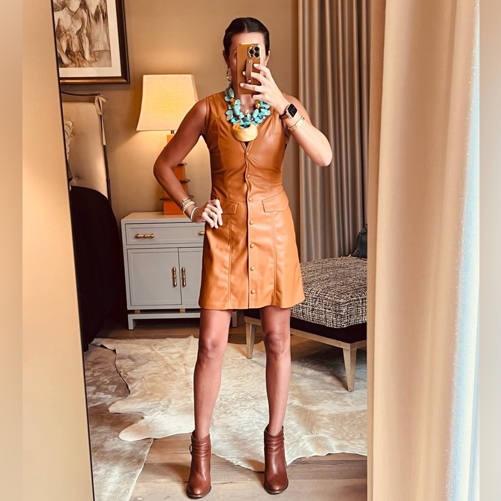 Nanushka vegan leather mini dress